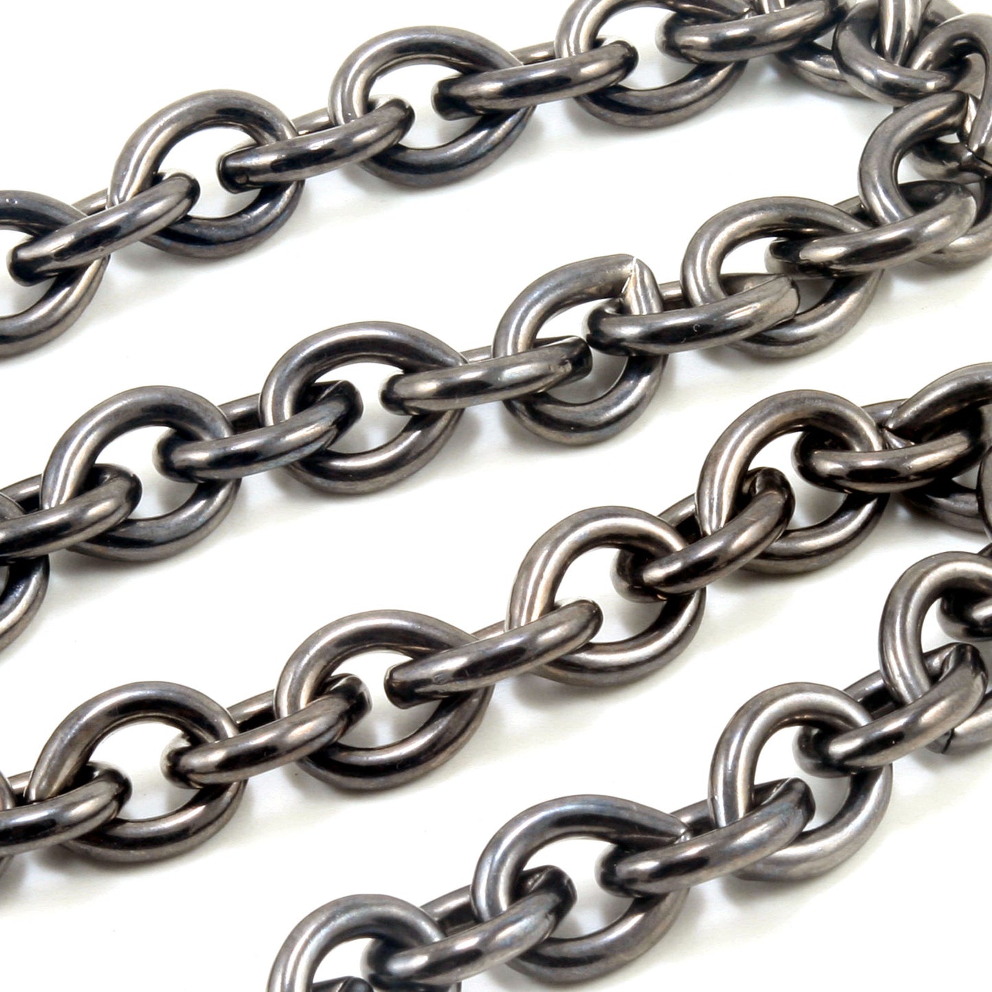 DK EMO Water Drop Simple Strong Biker Trucker Key Jean Wallet Chain (23") SLV/BLK CS159MLT