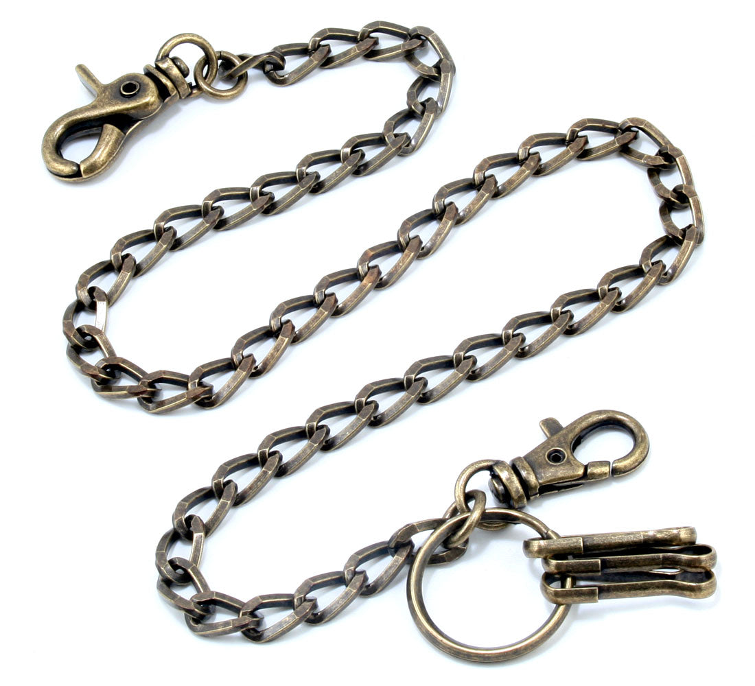 DK Marble Simple Strong Classic Biker Key Jean Wallet Chain (22"/30") SLV/BLK/BRN CS24MLT