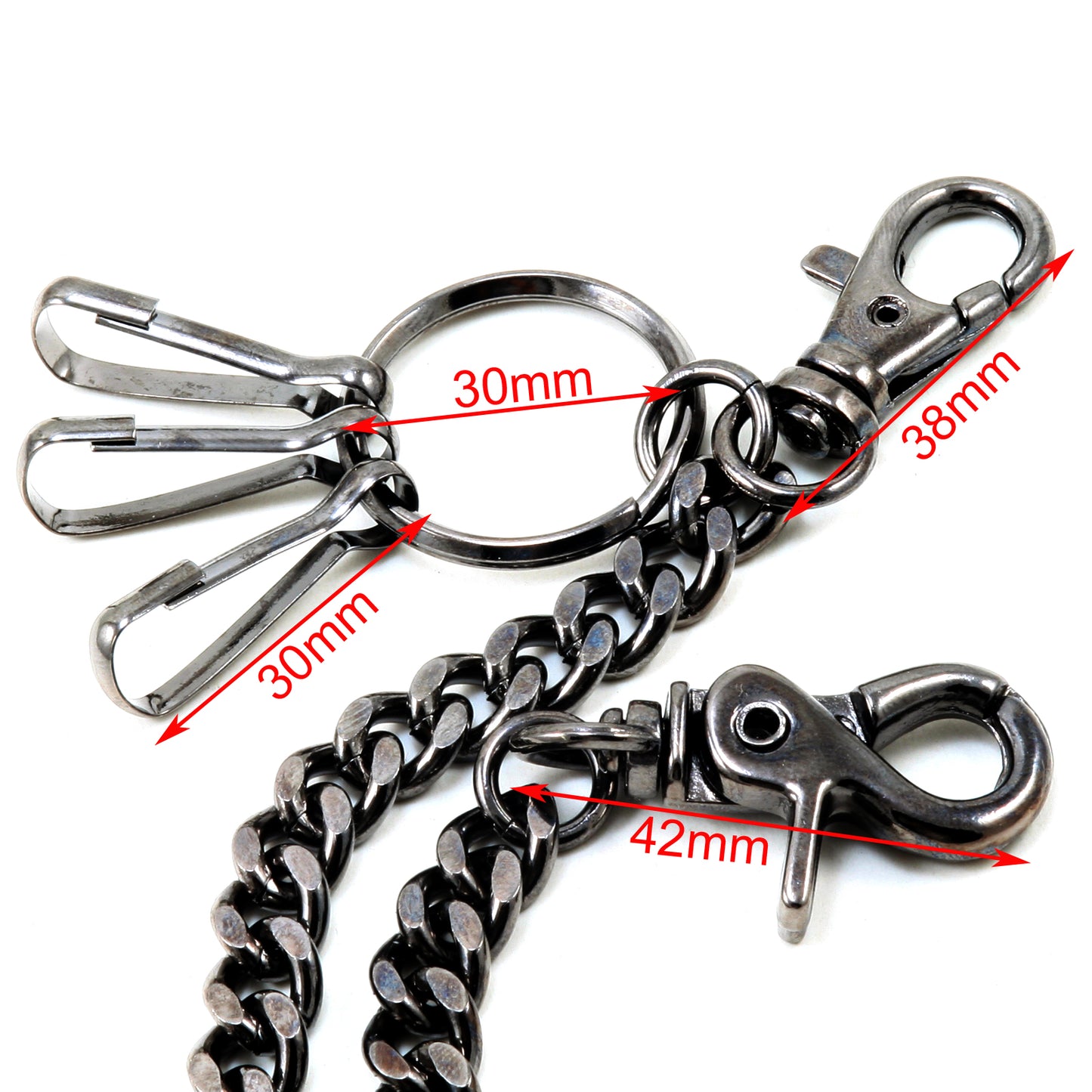 DK Basic Strong Leash Biker Trucker Key Jean Wallet Chain (17"/21") CS146MLT