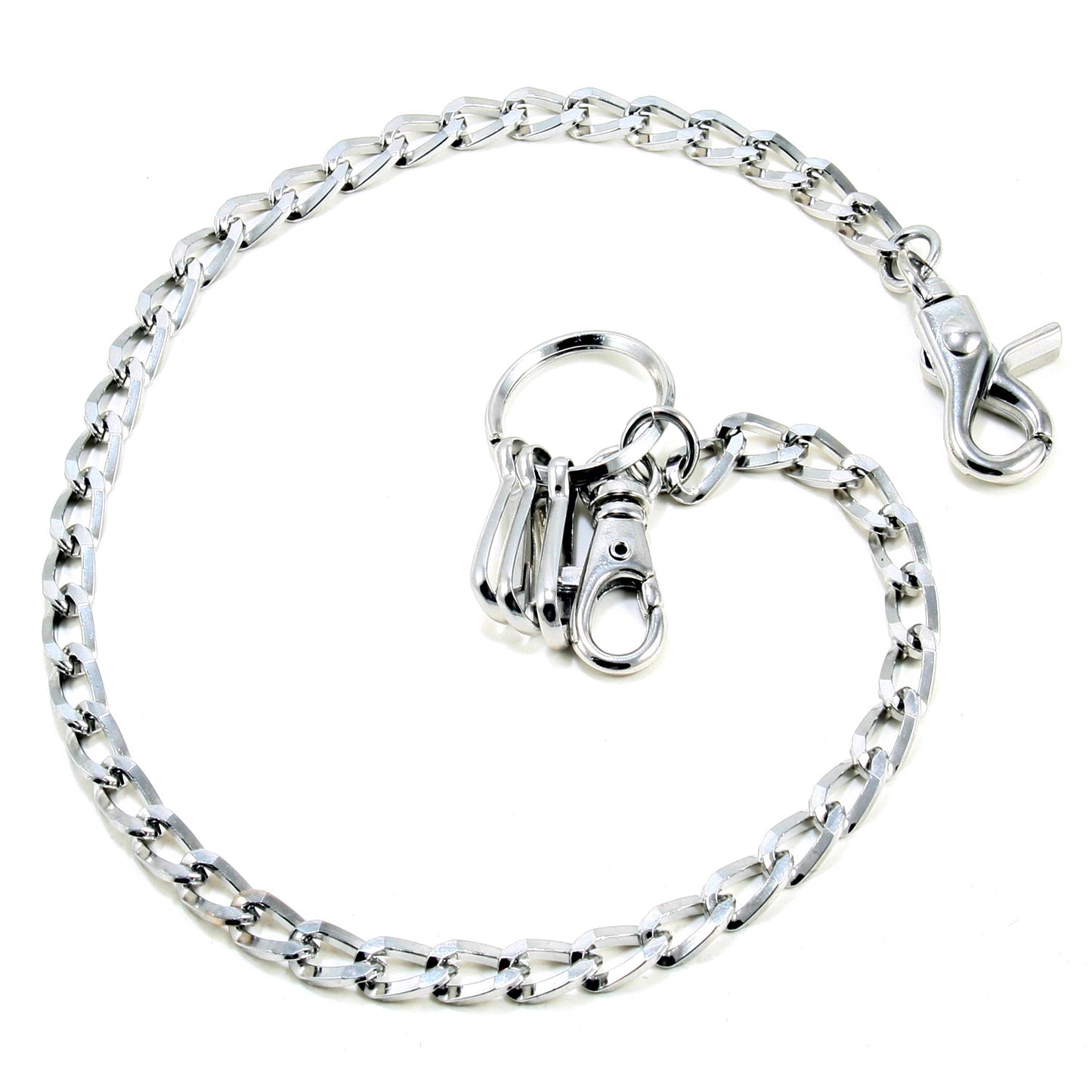 DK Marble Simple Strong Classic Biker Key Jean Wallet Chain (22"/30") SLV/BLK/BRN CS24MLT