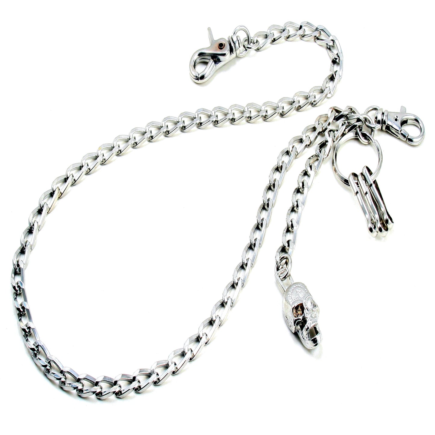 DK Strong Basic Skull Flat EMO Biker Trucker Key Jean Wallet Chain (26.5") CS91MLT