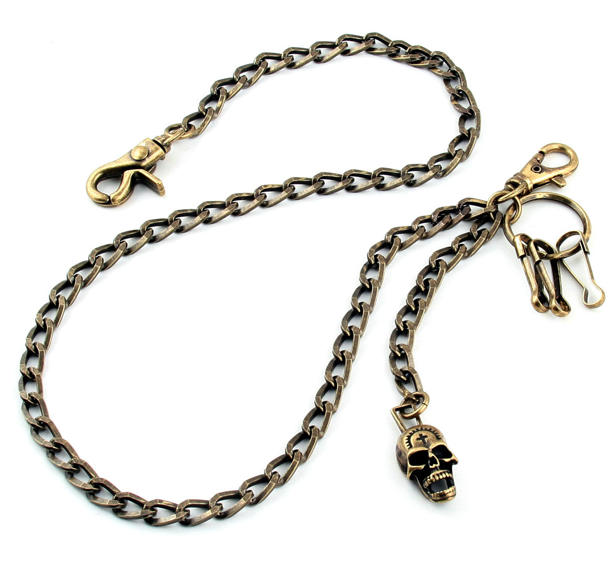 DK Strong Basic Skull Flat EMO Biker Trucker Key Jean Wallet Chain (26.5") CS91MLT