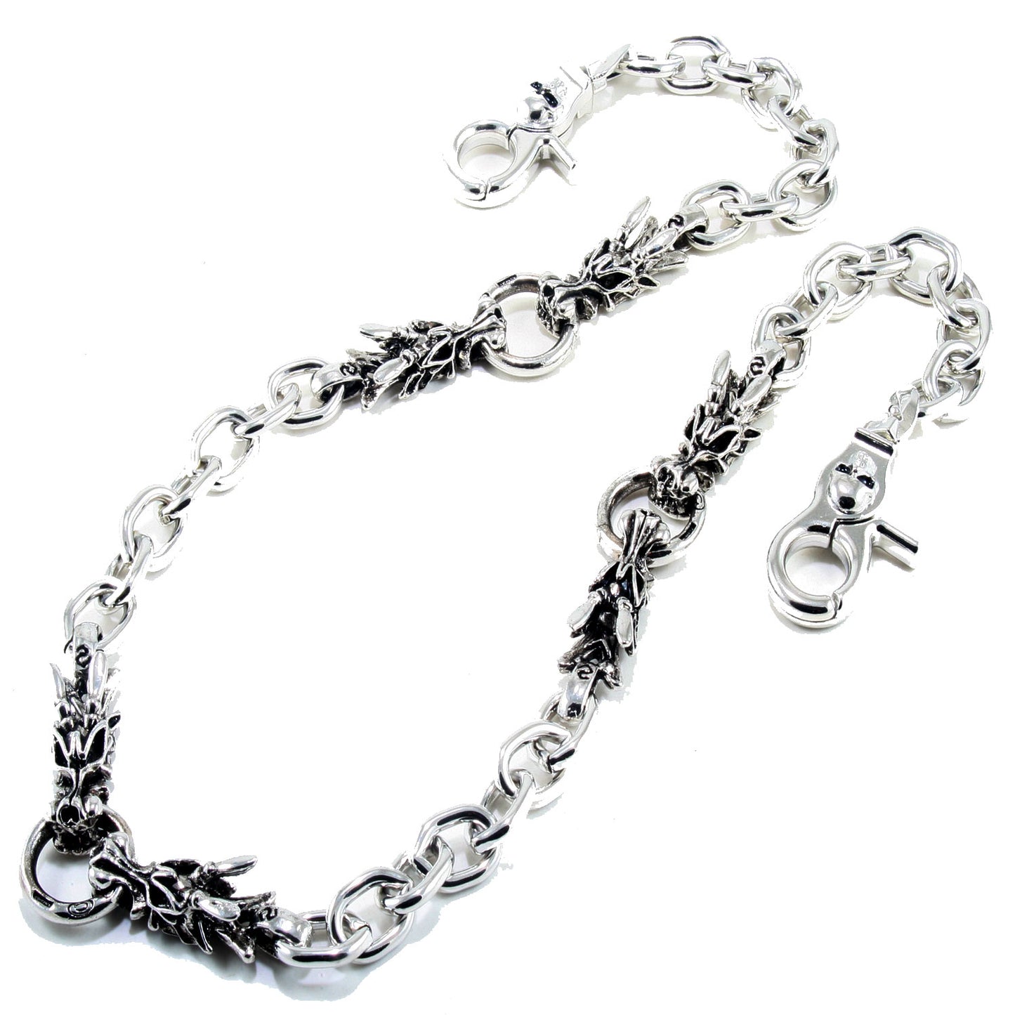 DK EMO Dragon Connect Classic Biker Trucker Jean Wallet Chain (27") Silver CS01