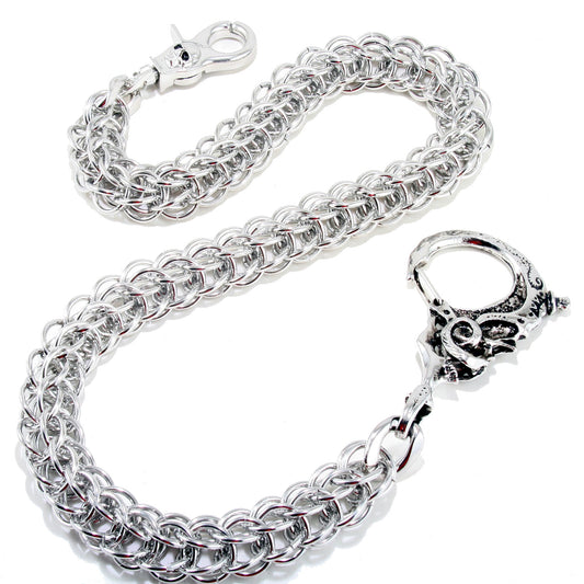 DK Heavy Monster Rope Biker Trucker Key Jean Wallet Chain (22"/26") Silver CS05Skull