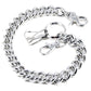 DK Simple Basic Thick Heavy Biker Trucker Key Jean Wallet Chain (13,21,31") SLV/BLK CS08MLT