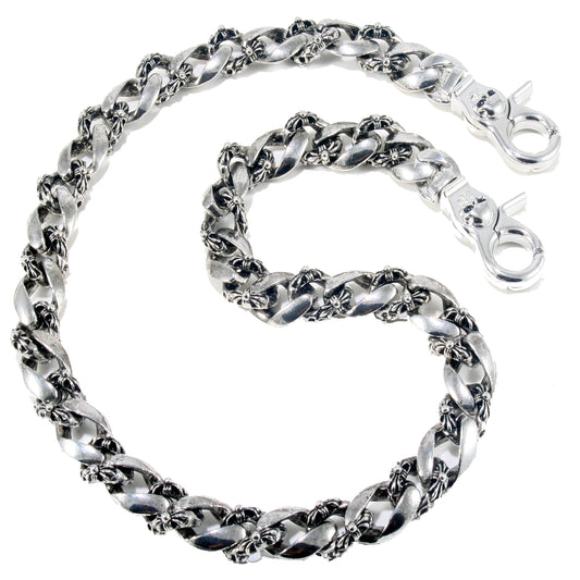 DK Medieval Skull Symbol Biker Trucker Key Jean Wallet Chain (27") Silver CS09