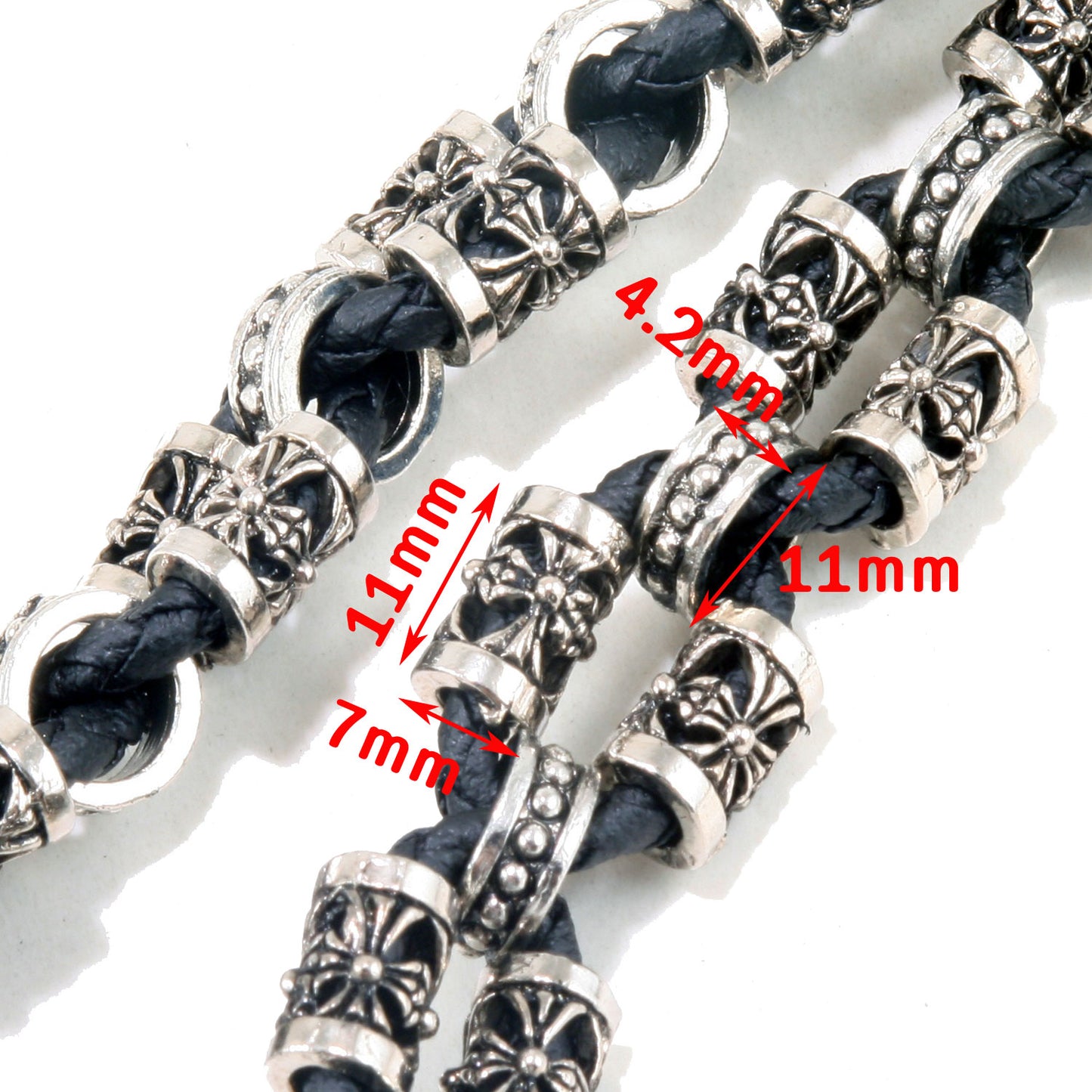 DK EMO Gothic Leather & Knight Biker Trucker Key Jean Wallet Chain (26.5") CS10