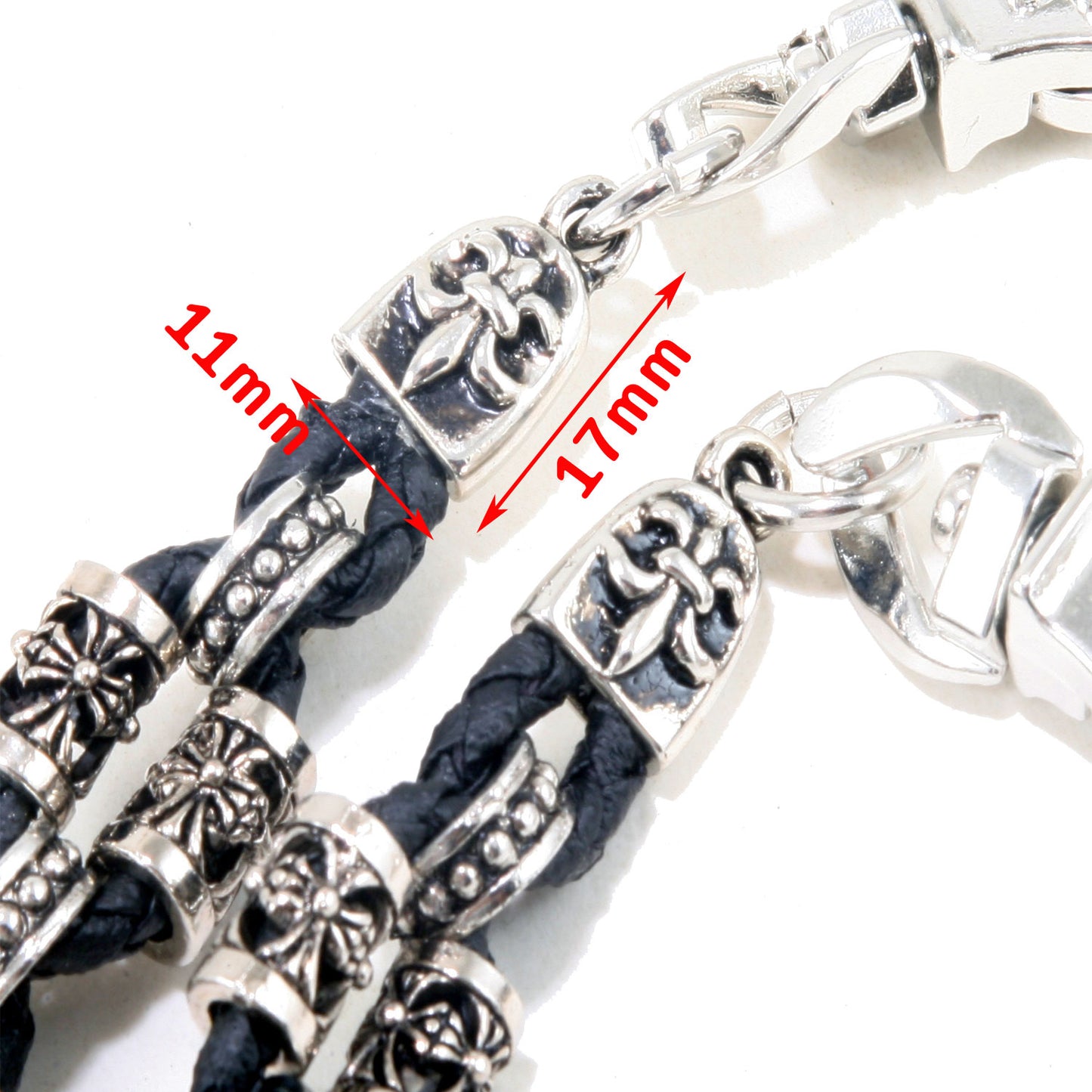 DK EMO Gothic Leather & Knight Biker Trucker Key Jean Wallet Chain (26.5") CS10