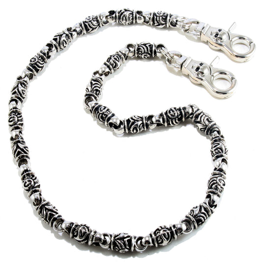 DK Strong Gothic Decoration Biker Trucker Key Jean Wallet Chain (27") Silver CS109