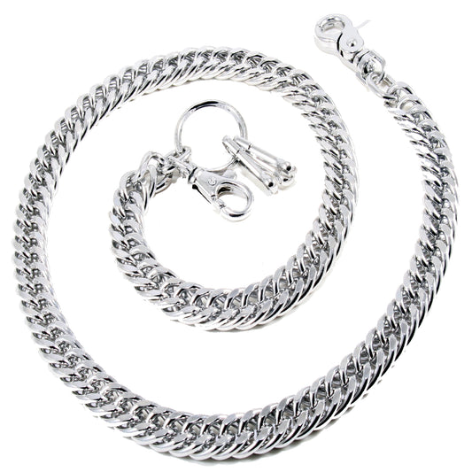 DK Basic Strong Leash Heavy Biker Trucker Key Jean Wallet Chain SLV/BLK CS11MLT