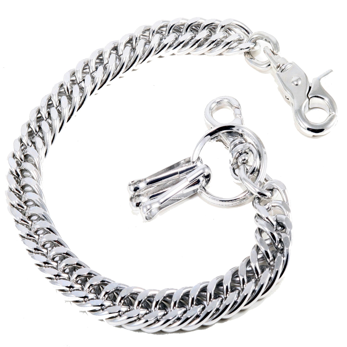 DK Basic Strong Leash Heavy Biker Trucker Key Jean Wallet Chain SLV/BLK CS11MLT