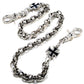 DK Cross Pendant Classic Biker Trucker Key Jean Wallet Chain (22/28")Silver CS111