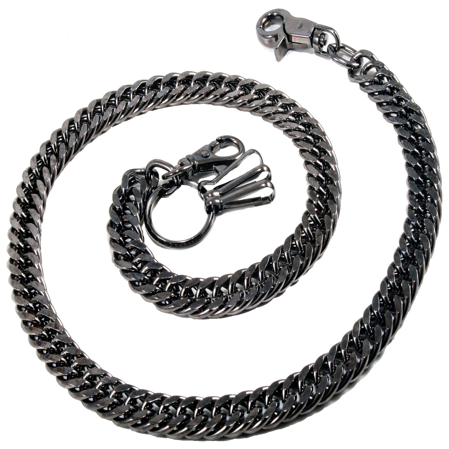 DK Basic Strong Leash Heavy Biker Trucker Key Jean Wallet Chain SLV/BLK CS11MLT