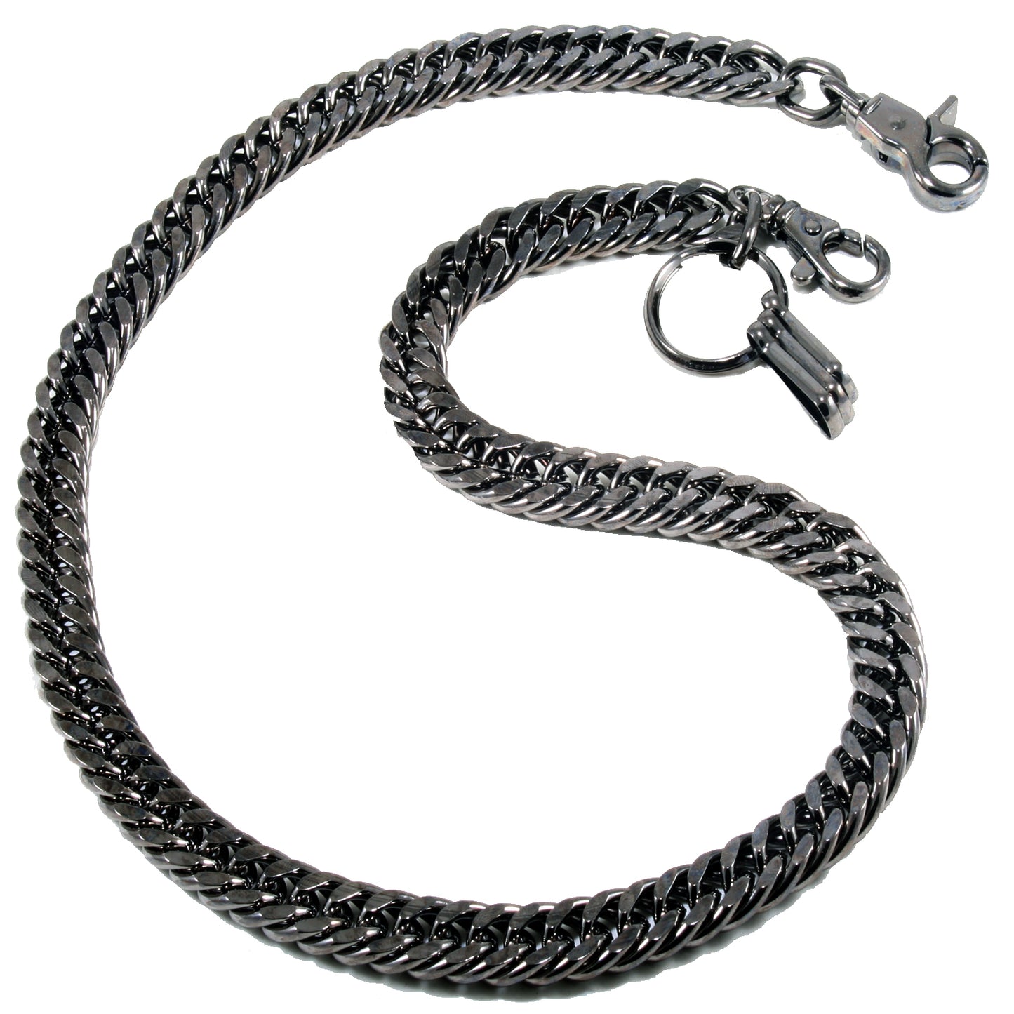 DK Basic Strong Leash Heavy Biker Trucker Key Jean Wallet Chain SLV/BLK CS11MLT