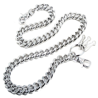 DK Simple Thick Biker Trucker Keychain Key Jean Wallet Chain (13/20/30") SLV/BLK CS124MLT