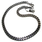 DK Simple Thick Biker Trucker Keychain Key Jean Wallet Chain (13/20/30") SLV/BLK CS124MLT