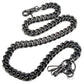 DK Simple Basic Thick Heavy Biker Trucker Key Jean Wallet Chain (13,21,31") SLV/BLK CS08MLT