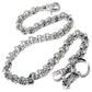 DK 2 Ring Biker Trucker Keychain Key Jean Wallet Chain (26.5") Silver CS125MLT