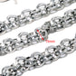 DK 2 Ring Biker Trucker Keychain Key Jean Wallet Chain (26.5") Silver CS125MLT