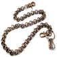 DK 2 Ring Biker Trucker Keychain Key Jean Wallet Chain (26.5") Silver CS125MLT