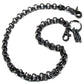 DK 2 Ring Biker Trucker Keychain Key Jean Wallet Chain (26.5") Silver CS125MLT