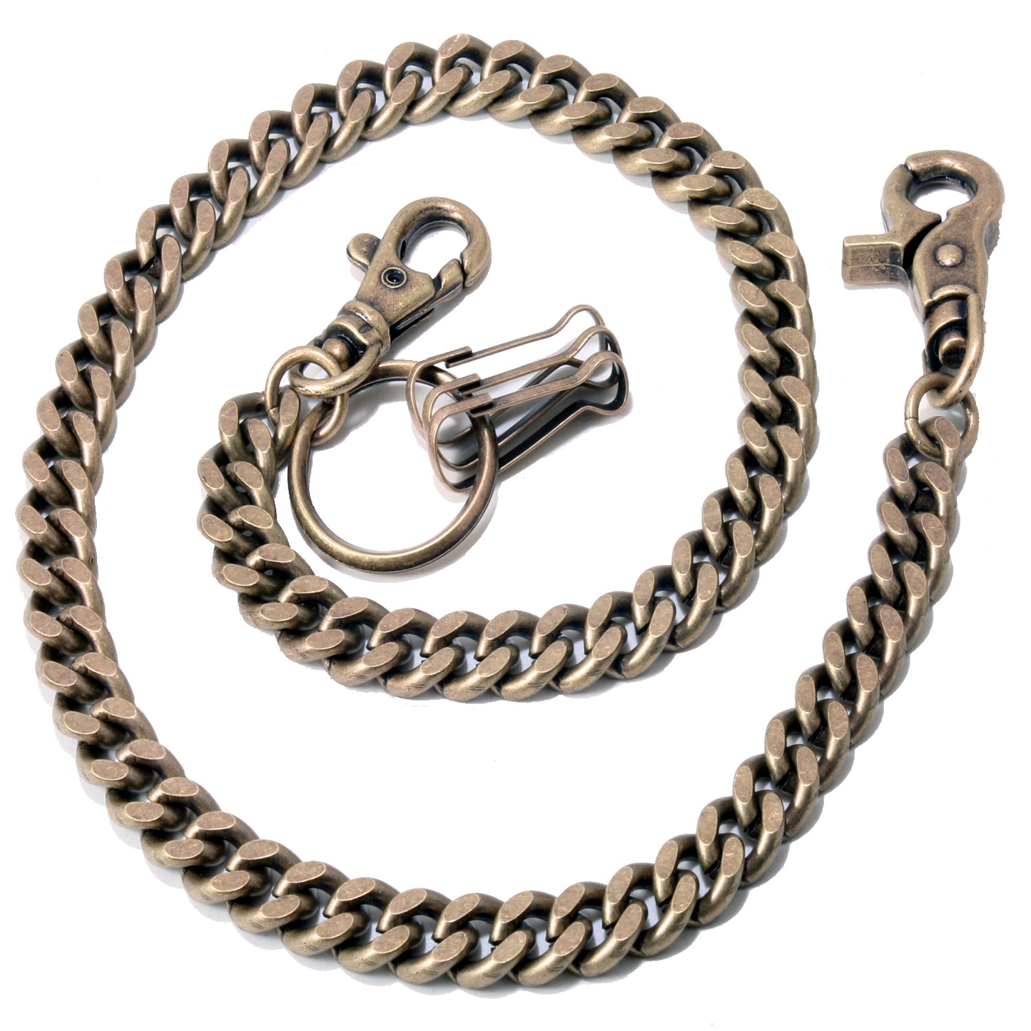 DK EMO Thick Basic Biker Trucker Keychain Key Jean Wallet Chain (23") BRN,SLV,BLK CS150MLT