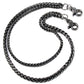 DK Double Roof Durable Basic Biker Trucker Key Jean Wallet Chain (24") SLV,BLK CS138MLT