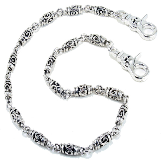 DK Simple Small Knight Biker Trucker Key Jean Wallet Chain (26.5") Silver CS14