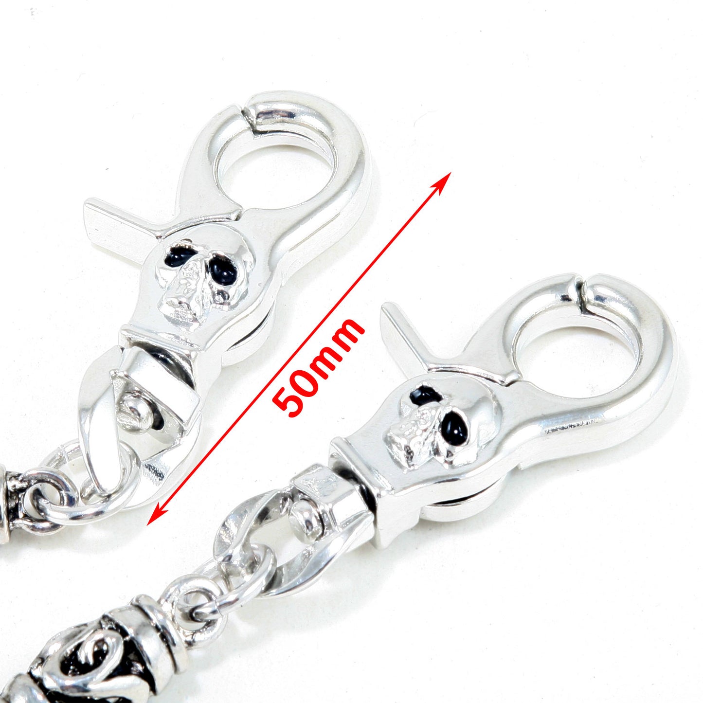 DK Simple Small Knight Biker Trucker Key Jean Wallet Chain (26.5") Silver CS14