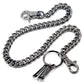 DK EMO Thick Basic Biker Trucker Keychain Key Jean Wallet Chain (21") SLV/BLK/BRN CS152MLT
