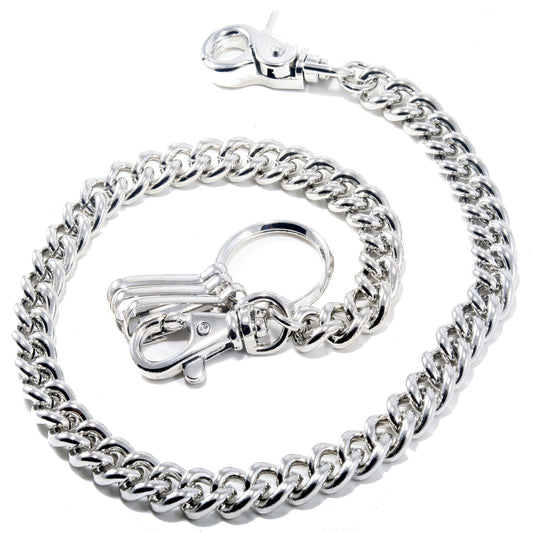 DK EMO Thick Basic Biker Trucker Keychain Key Jean Wallet Chain (21") SLV/BLK/BRN CS152MLT