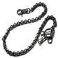 DK Small Ring Roof Simple Trucker Biker Jean Key Wallet Chain (23")SLV/ BLK CS155MLT