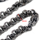DK Small Ring Roof Simple Trucker Biker Jean Key Wallet Chain (23")SLV/ BLK CS155MLT