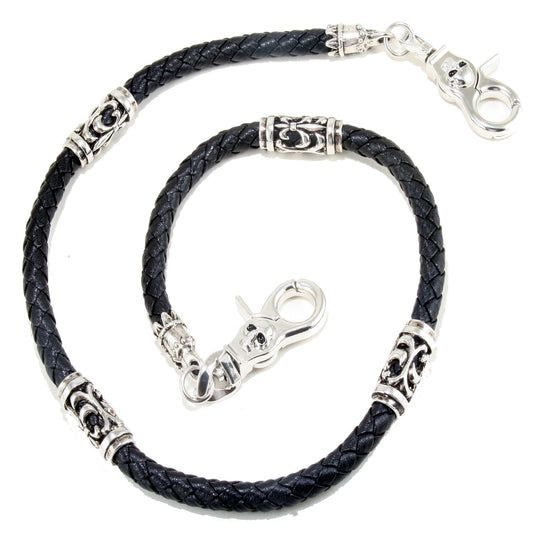 DK Eagle Head & Gothic Trucker Biker Key Jean Wallet Chain (28.5") Black CS16