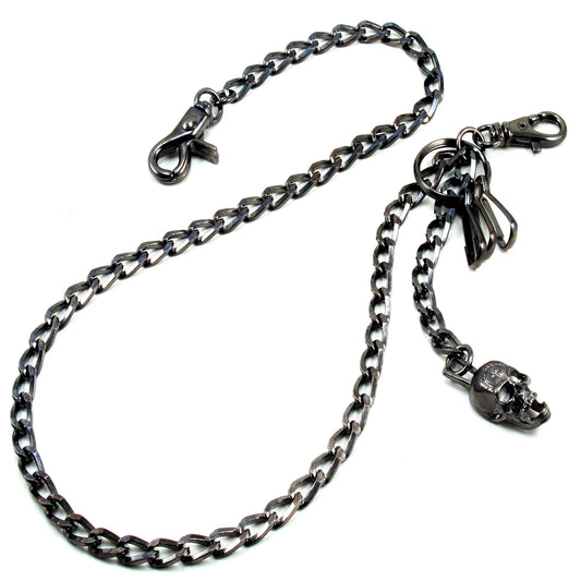 DK Strong Basic Skull Flat EMO Biker Trucker Key Jean Wallet Chain (26.5") CS91MLT