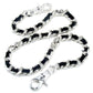 DK EMO Square Cross & Suede Trucker Biker Key Jean Wallet Chain (27") Silver CS18