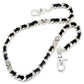 DK EMO Square Cross & Suede Trucker Biker Key Jean Wallet Chain (27") Silver CS18