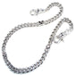 DK EMO Square Cross & Suede Trucker Biker Key Jean Wallet Chain (27") Silver CS18