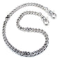 DK EMO Square Cross & Suede Trucker Biker Key Jean Wallet Chain (27") Silver CS18