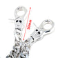 DK EMO Square Cross & Suede Trucker Biker Key Jean Wallet Chain (27") Silver CS18