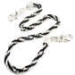 DK EMO Basic Suede & Twisted Biker Trucker Key Jean Wallet Chain (27") Black CS19