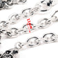DK EMO Hook Clip Skull Biker Trucker Key Jean Wallet Chain (27.5") SLV/BLK CS28MLT