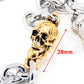 DK Gold Skull Strong Biker Trucker Key Jean Wallet Chain (22" 27") SLV/BLK CS40MLT