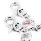 DK Gold Skull Strong Biker Trucker Key Jean Wallet Chain (22" 27") SLV/BLK CS40MLT