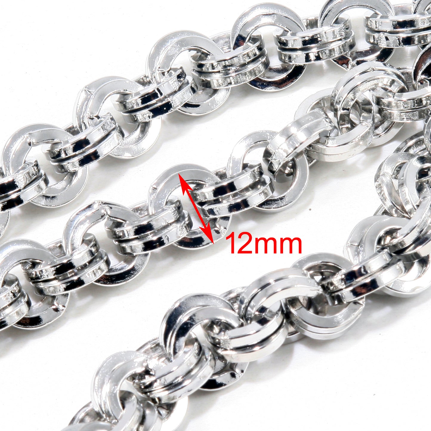 DK Multi Ring Roof Simple Trucker Biker Jean Key Wallet Chain (29.5") Silver CS48