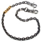 DK Gold Gothic Pendant Strong Biker Trucker Key Jean Wallet Chain (22/27") SLV/BLK CS49MLT