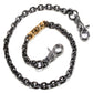 DK Gold Gothic Pendant Strong Biker Trucker Key Jean Wallet Chain (22/27") SLV/BLK CS49MLT