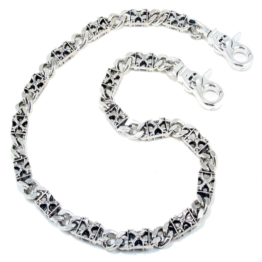 Cross Shield Classic Biker Trucker Key Jean Wallet Chain (22/27") Silver NCS55