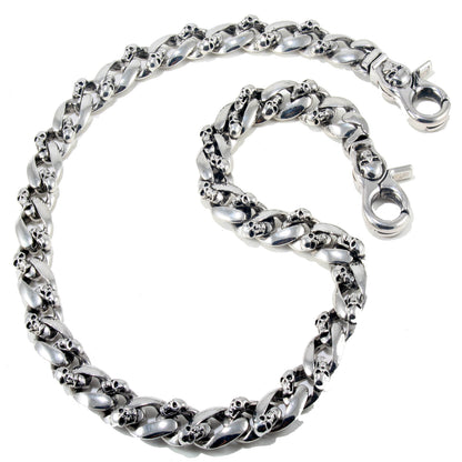 DK Medieval Skull Symbol Biker Trucker Key Jean Wallet Chain (18/22) SLV BLK CS57M