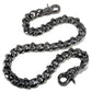 DK Medieval Skull Symbol Biker Trucker Key Jean Wallet Chain (18/22) SLV BLK CS57M